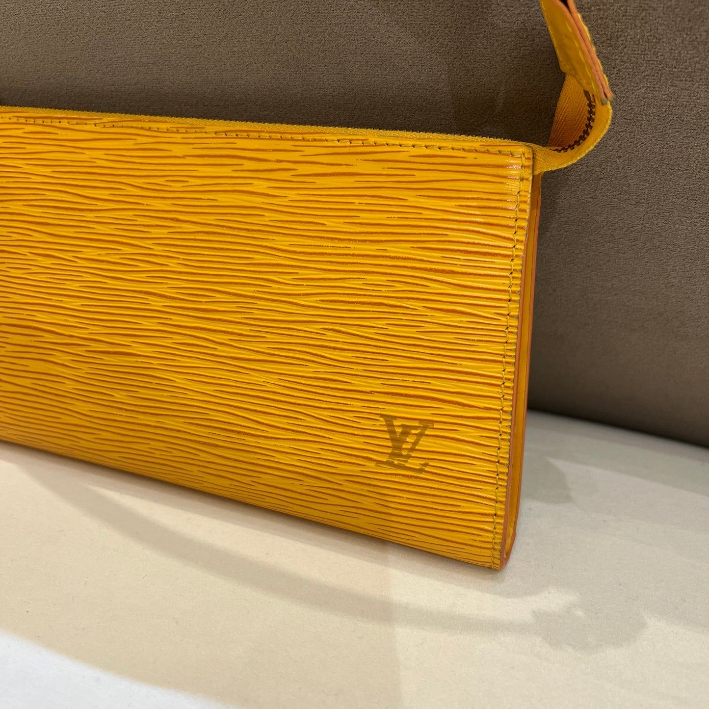 Louis Vuitton Vintage Yellow Epi Leather Pochette Shoulder Bag