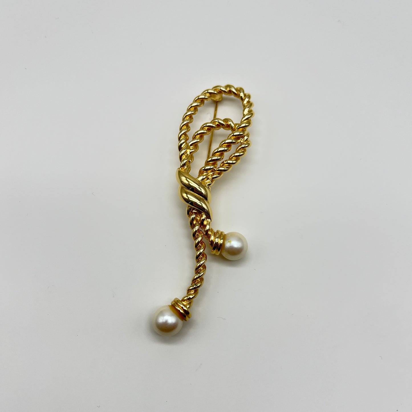 Givenchy Vintage Rope Motif with Pearl Brooch
