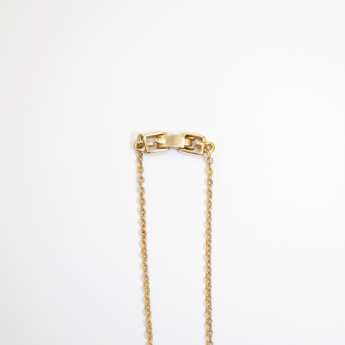 Givenchy Vintage 4G Logo in Square and Rhinestone Golden Necklace