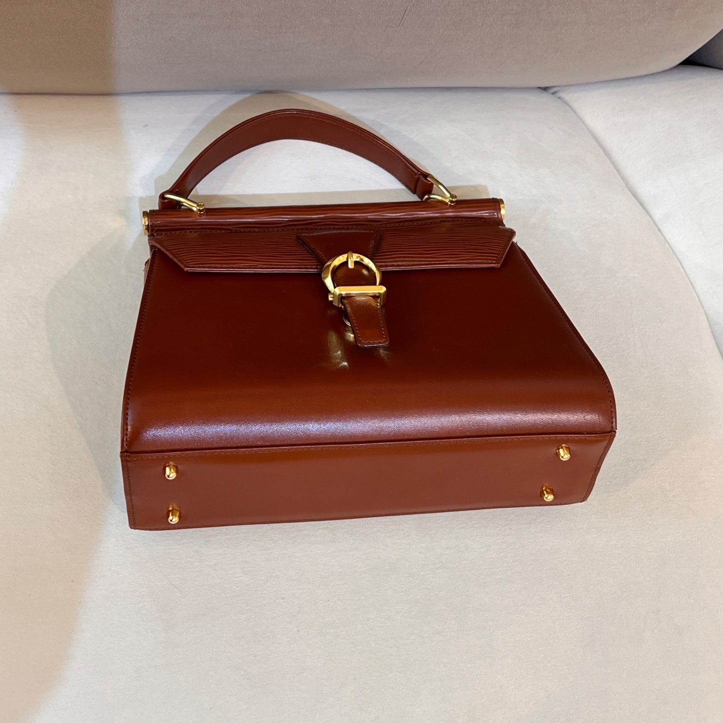 Valentino Garavani Vintage Brown Leather 2-Way Handbag Shoulder Bag