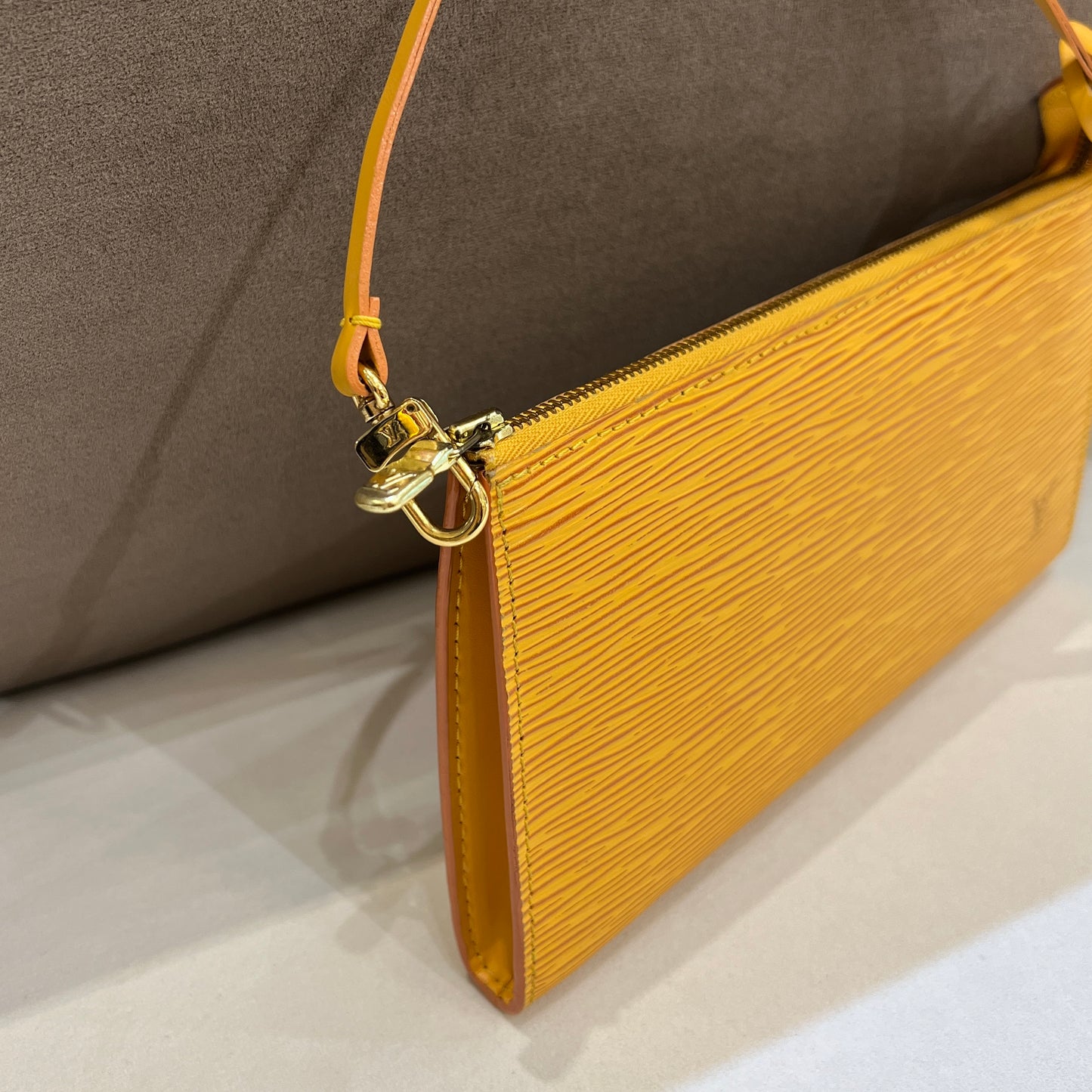 Louis Vuitton Vintage Yellow Epi Leather Pochette Shoulder Bag