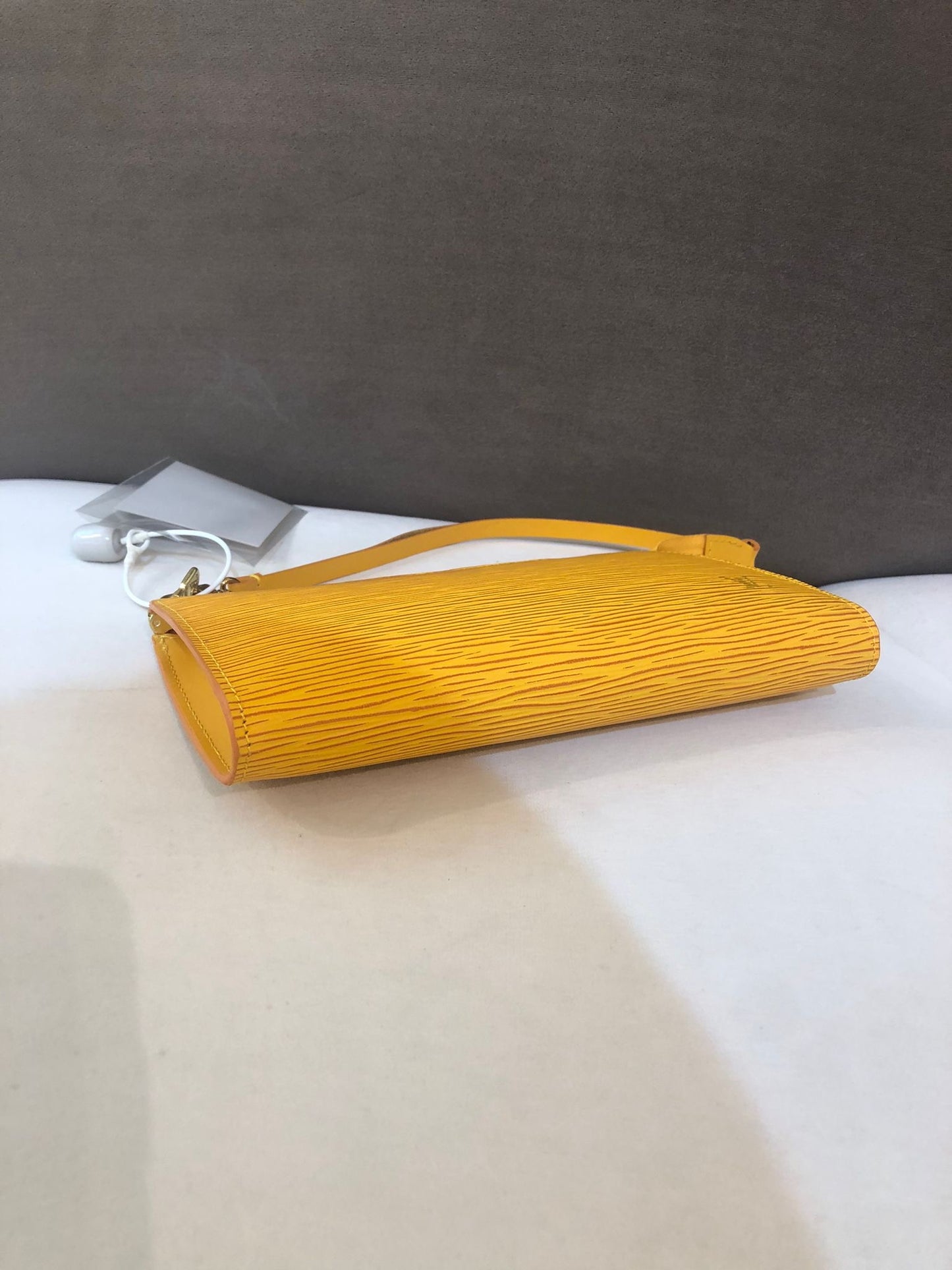 Louis Vuitton Vintage Pochette Accessoires Yellow Epi Leather Shoulder Bag