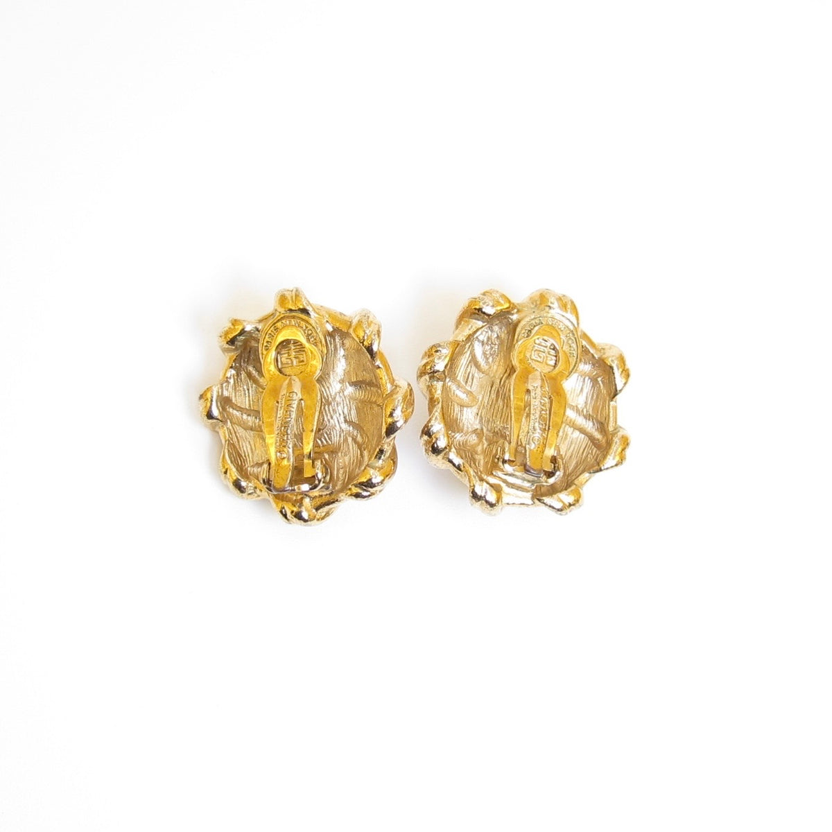 Givenchy Gold-Tone Faux Pearl Floral Clip-On Earrings