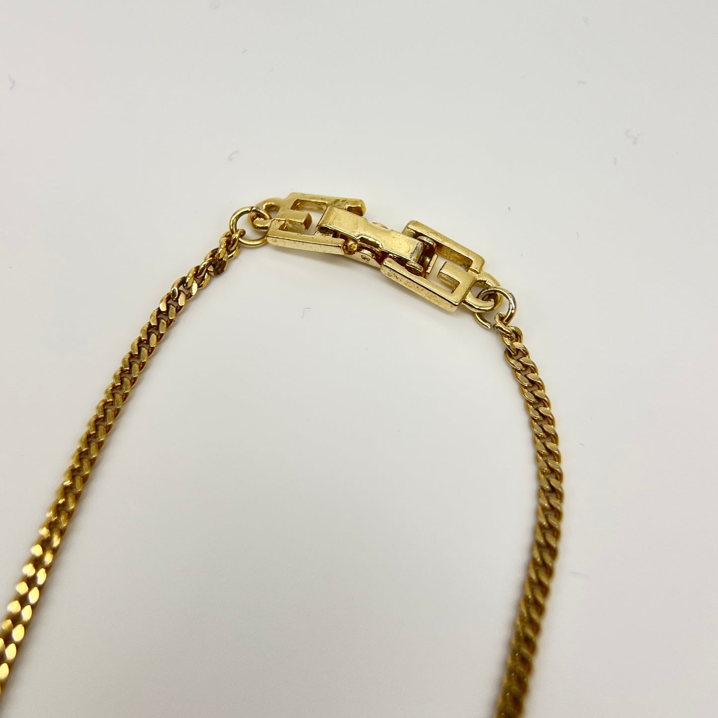 Givenchy Vintage 4G Logo Hat Motif Pendant Golden Necklace