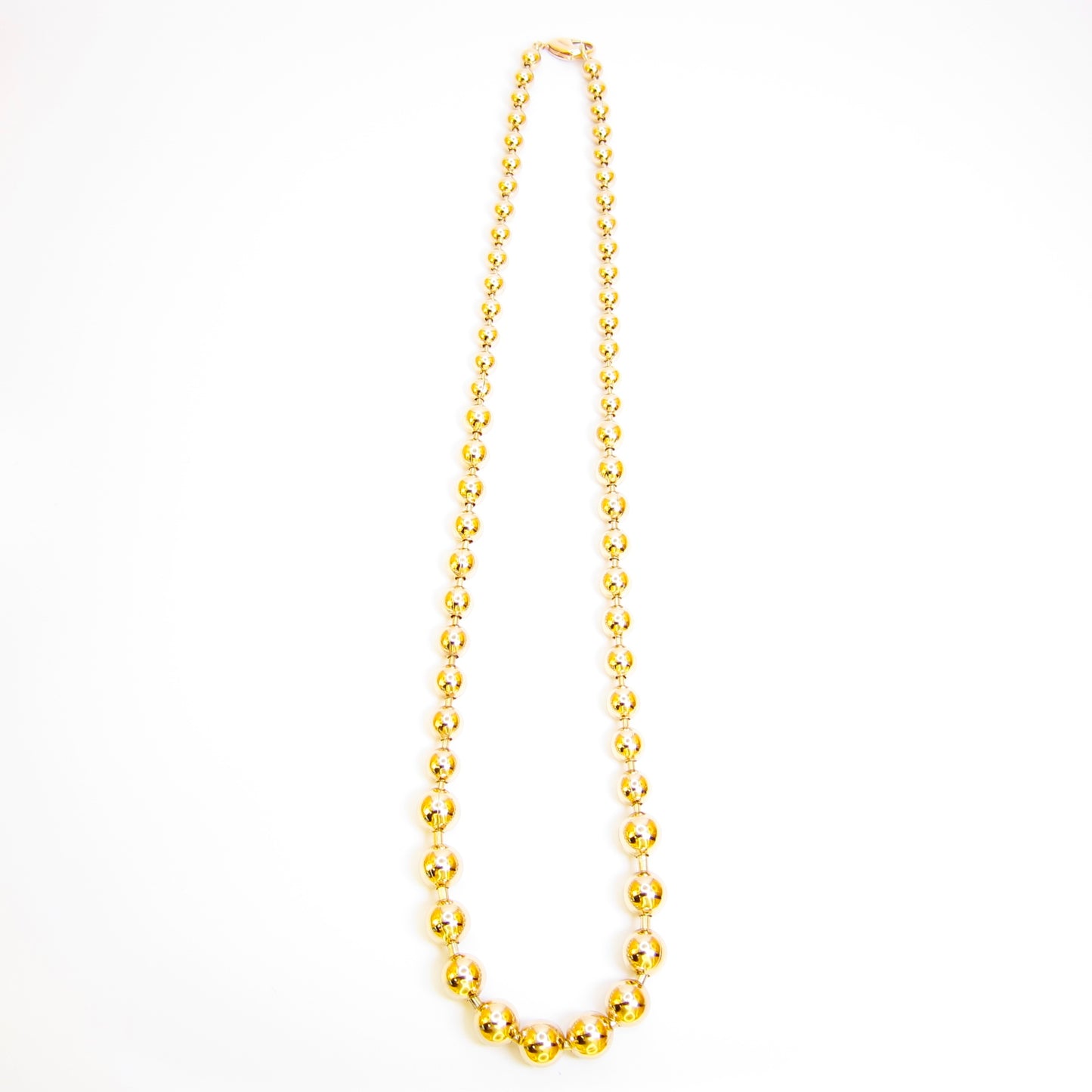 Christian Dior Vintage Ball Chain Golden Necklace