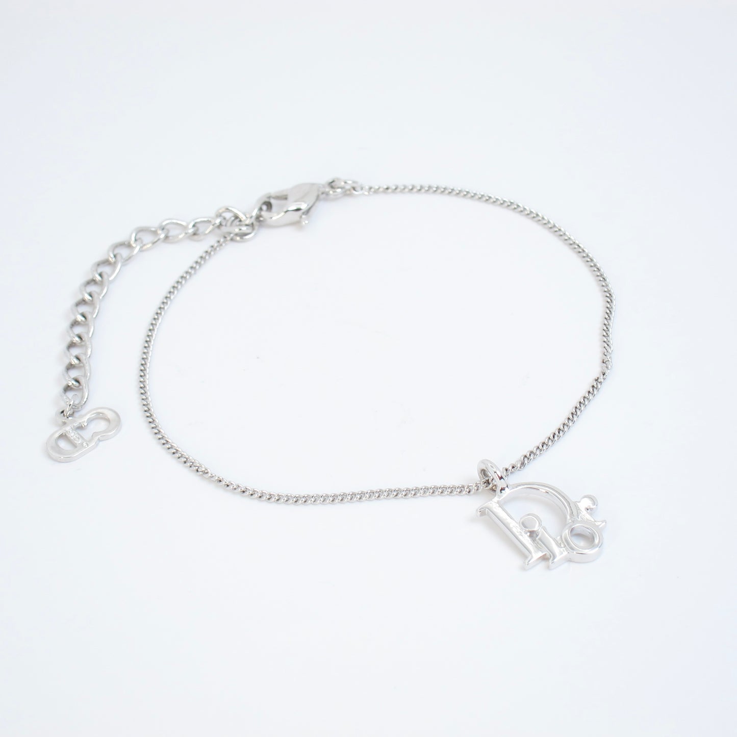 Christian Dior Vintage Dior Logo Silver Bracelet