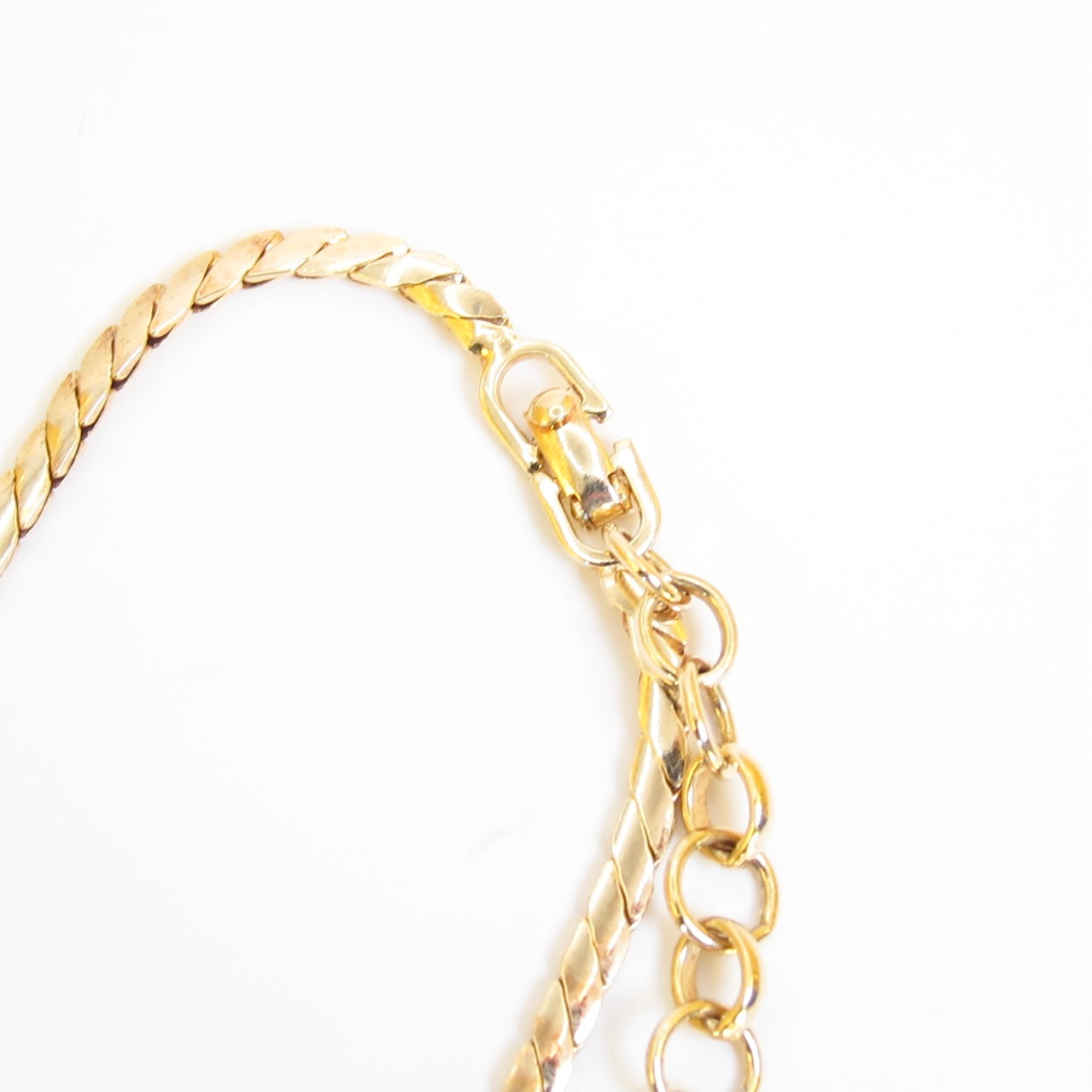 Christian Dior Vintage Oval Shape Pearl and Rhinestone Golden Necklace