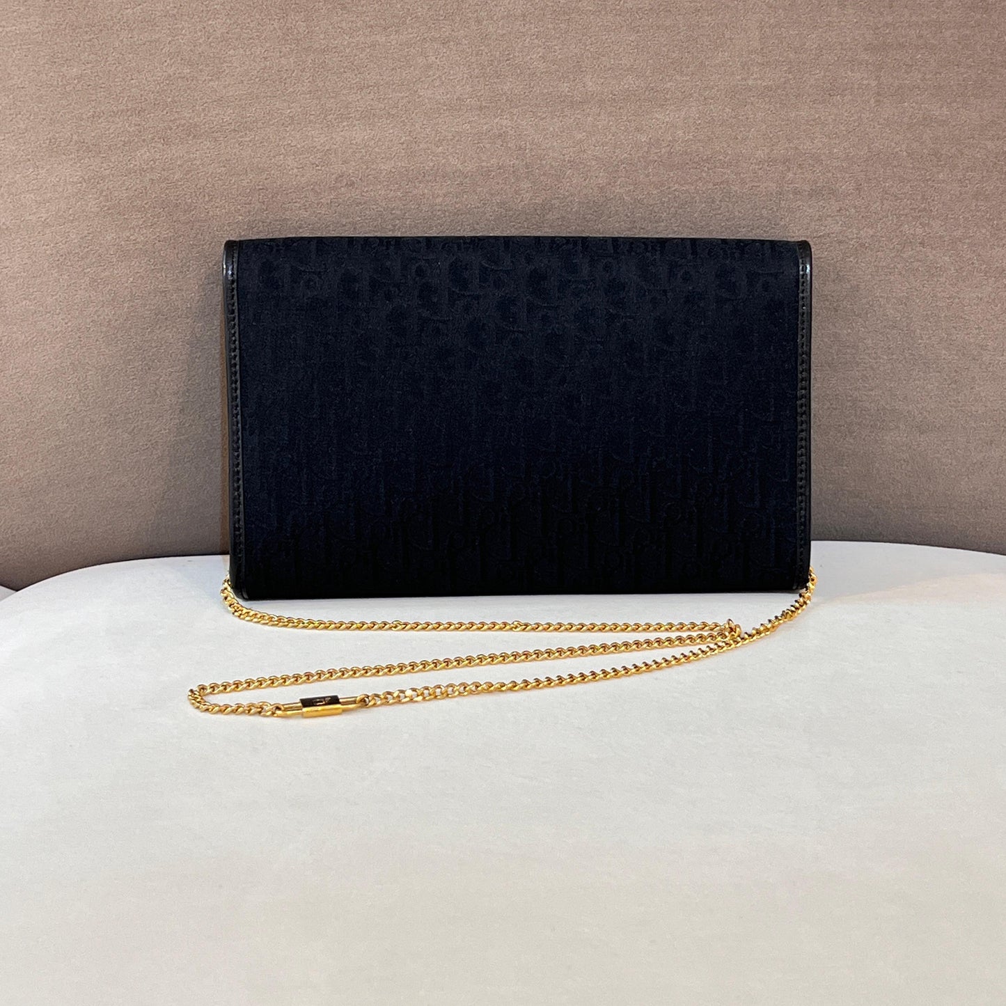 Christian Dior Vintage Trotter Chain Black Shoulder Bag