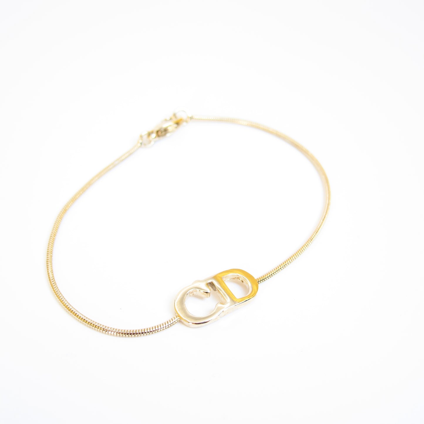 Christian Dior Vintage CD Logo Golden Bracelet