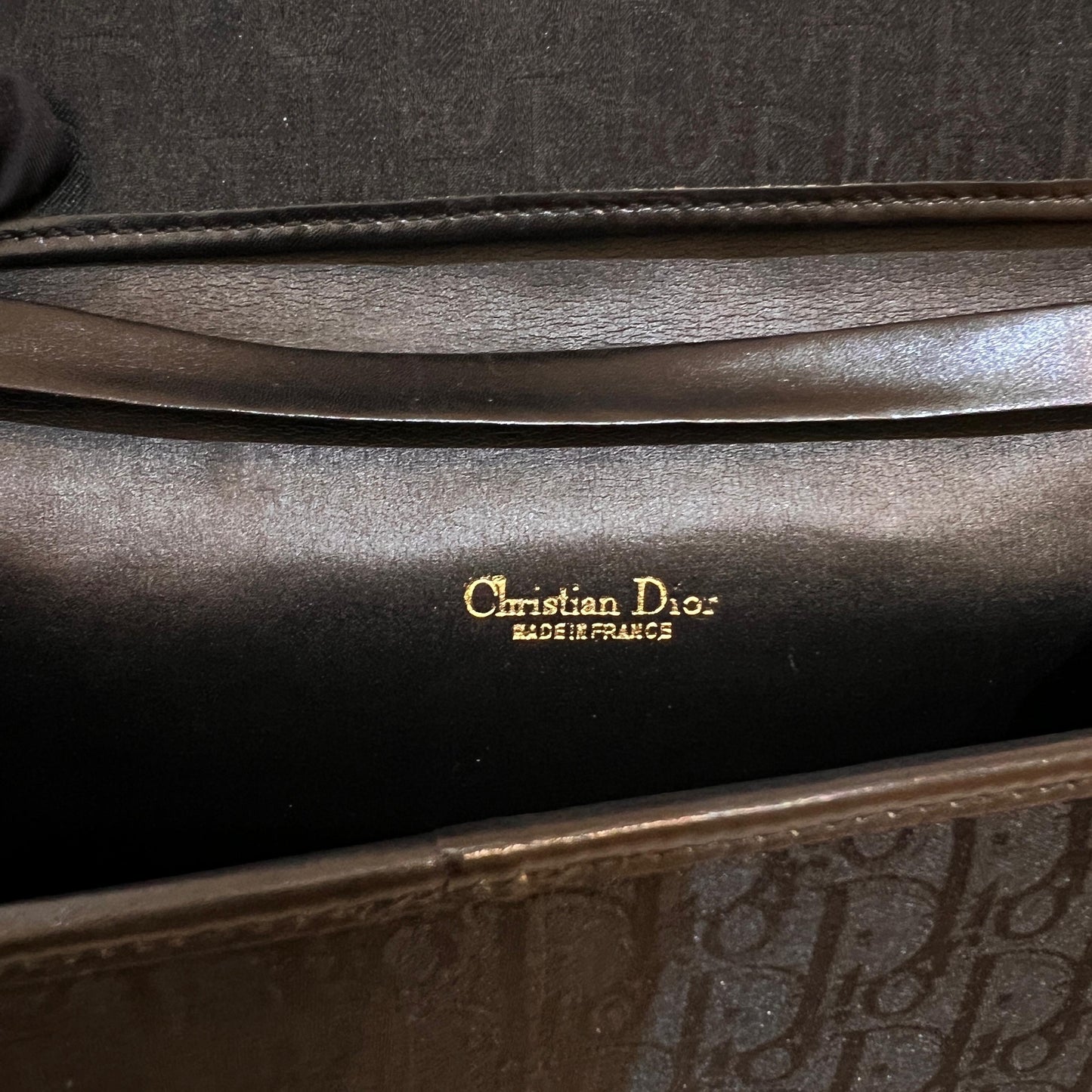 Christian Dior Vintage Trotter Chain Black Shoulder Bag