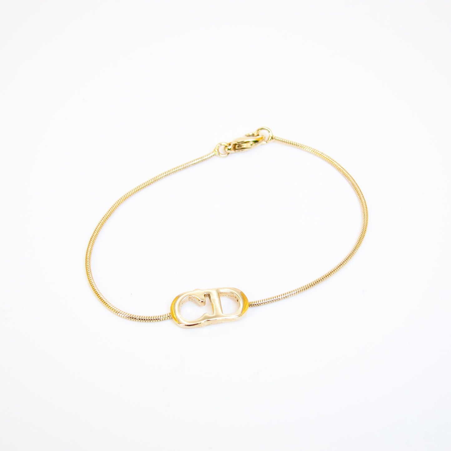 Christian Dior Vintage CD Logo Golden Bracelet