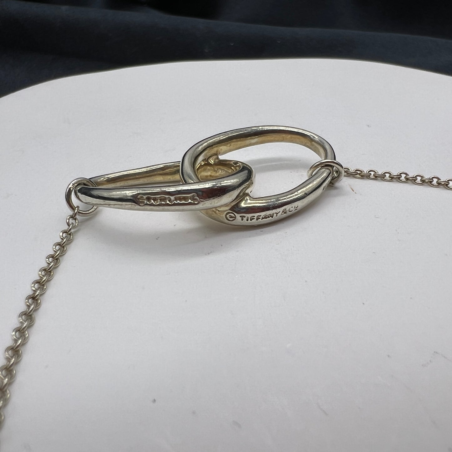 Tiffany & Co. 蒂芙尼中古圓形扭紋 925 銀項鍊