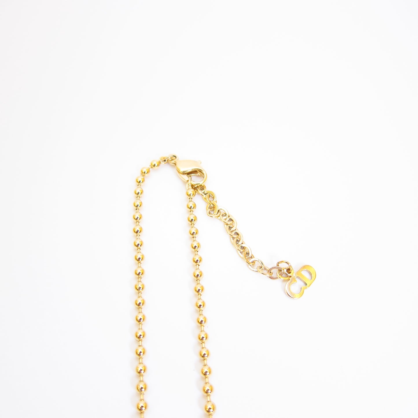 Christian Dior Vintage CD Logo Golden Necklace