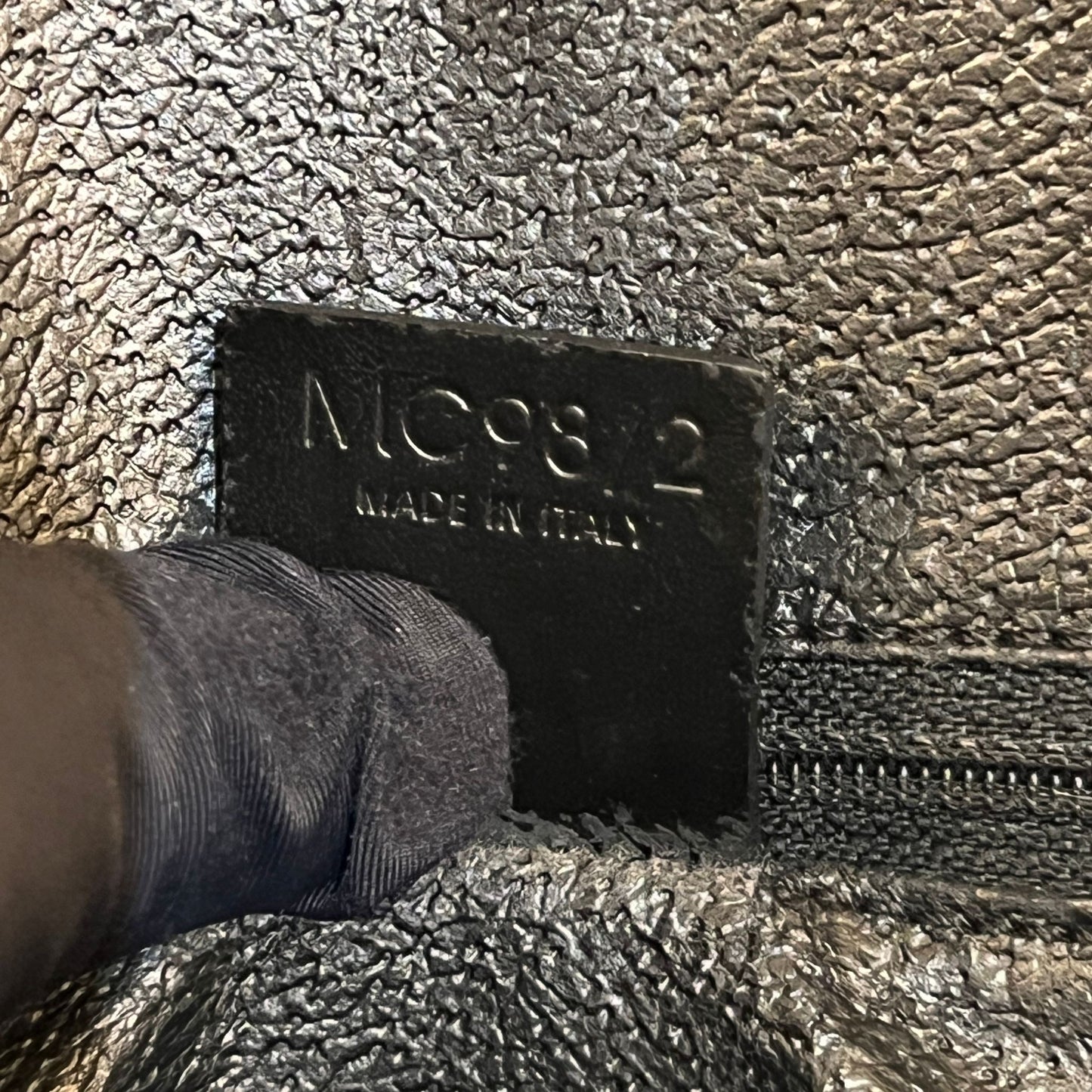Celine Vintage Macadam Black Coated Canvas Leather Trim Tote Bag
