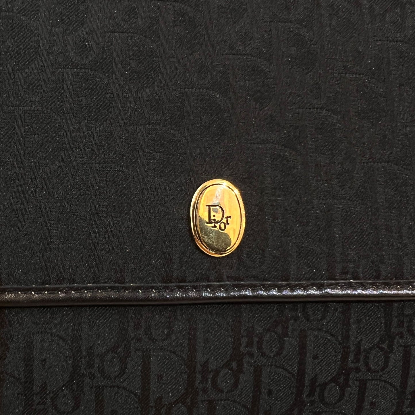 Christian Dior Vintage Trotter Chain Black Shoulder Bag