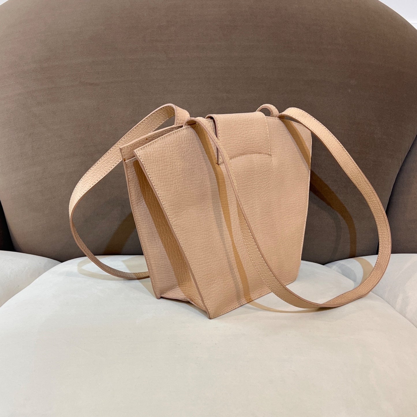 Loewe Vintage Beige Leather Semi-Shoulder Bag