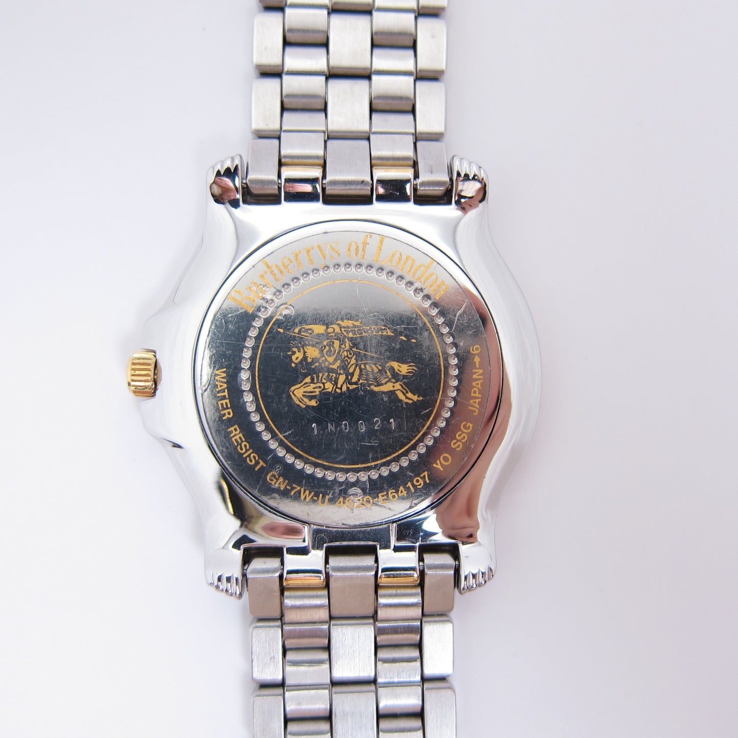 Burberry Vintage Round White Face Two Tone Watch
