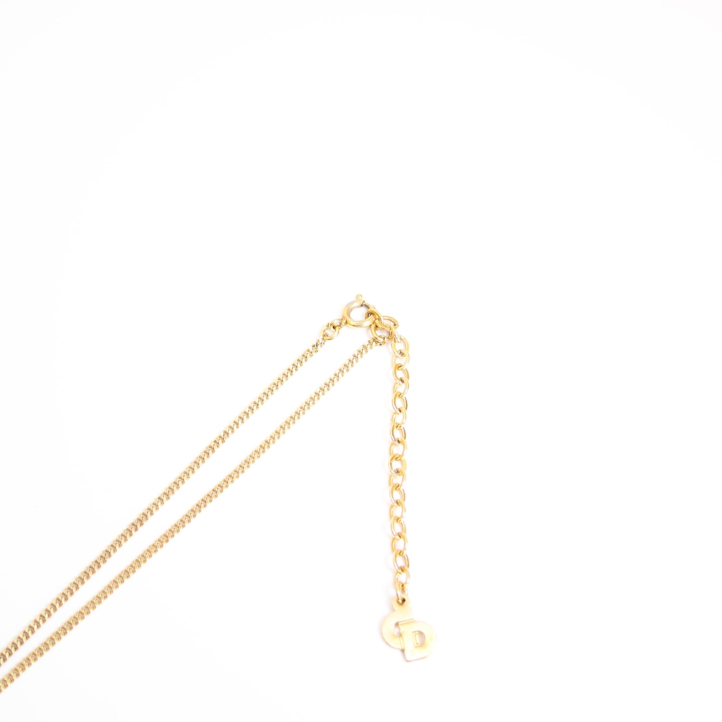 Christian Dior Vintage CD Logo Golden Necklace