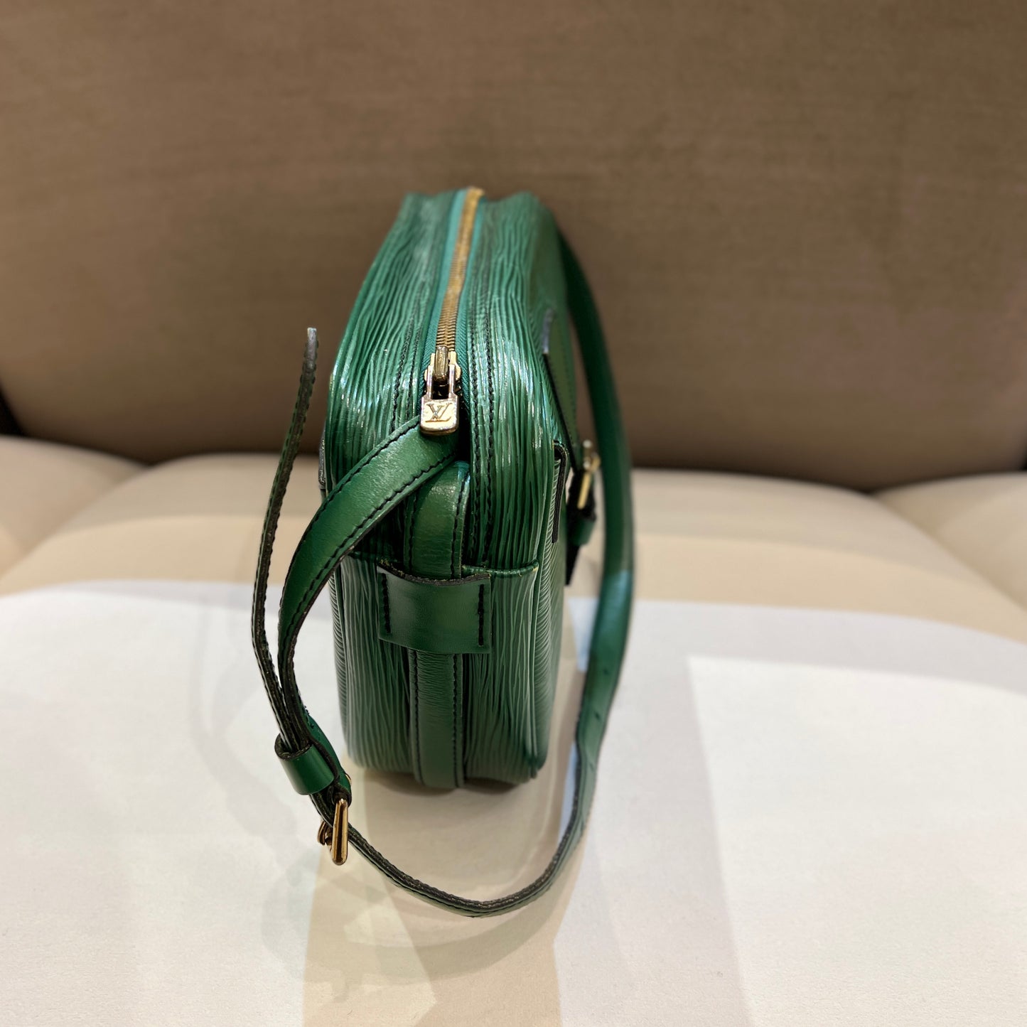 Louis Vuitton Vintage Jeune Fille Borneo Green Epi Shoulder Bag