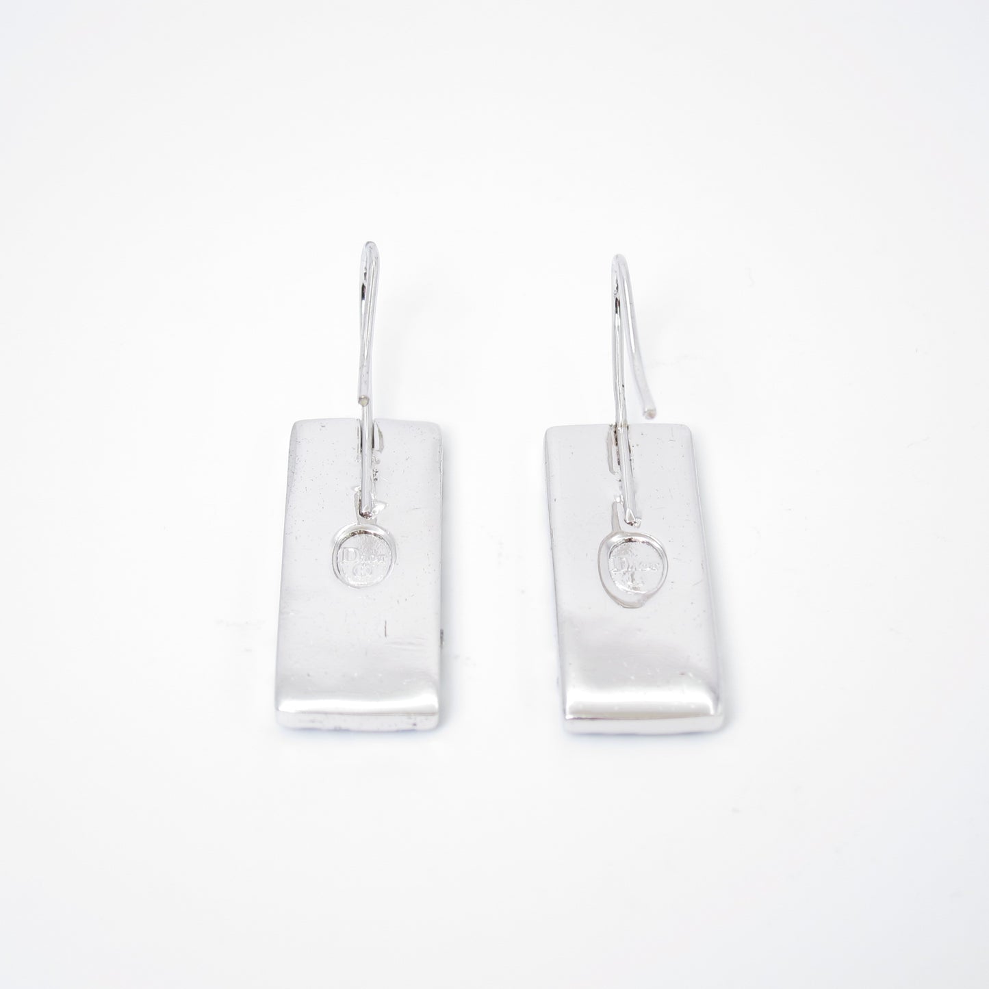 Christian Dior Vintage Sky Blue and Silver Trotter Earrings