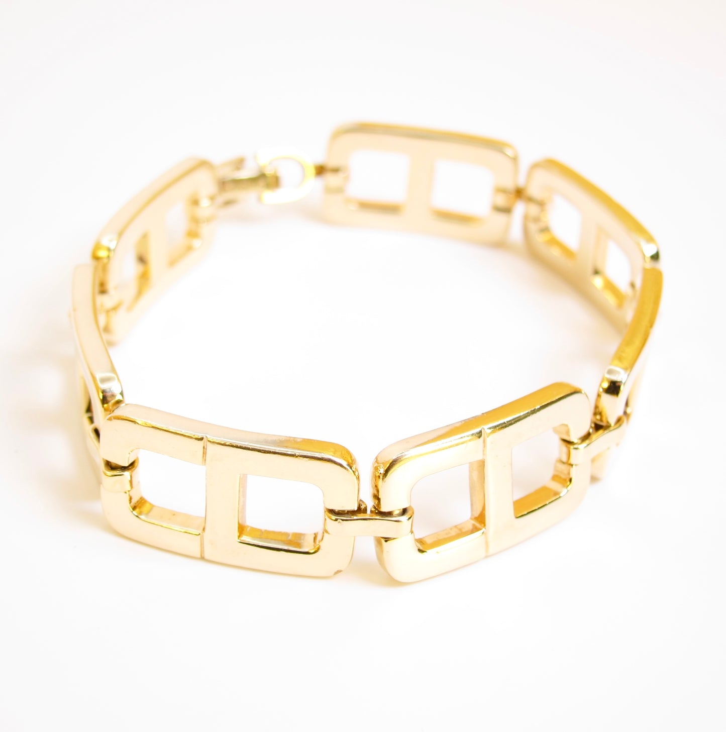 Christian Dior Vintage CD Logo Golden Bracelet