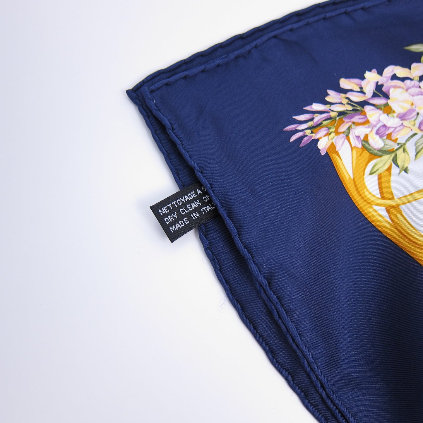 Christian Dior Vintage Ornate Gold Gate & Floral Print Silk Scarf