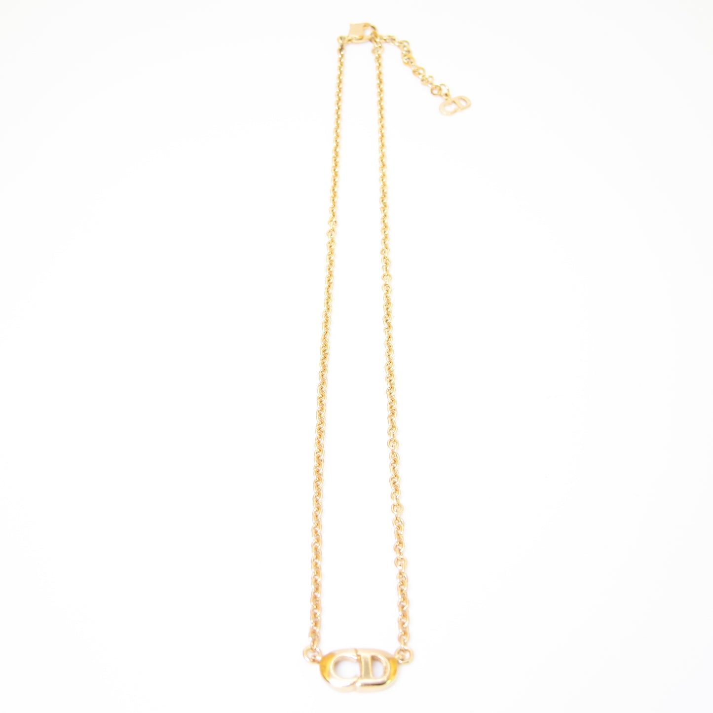 Christian Dior Vintage CD Logo Golden Necklace