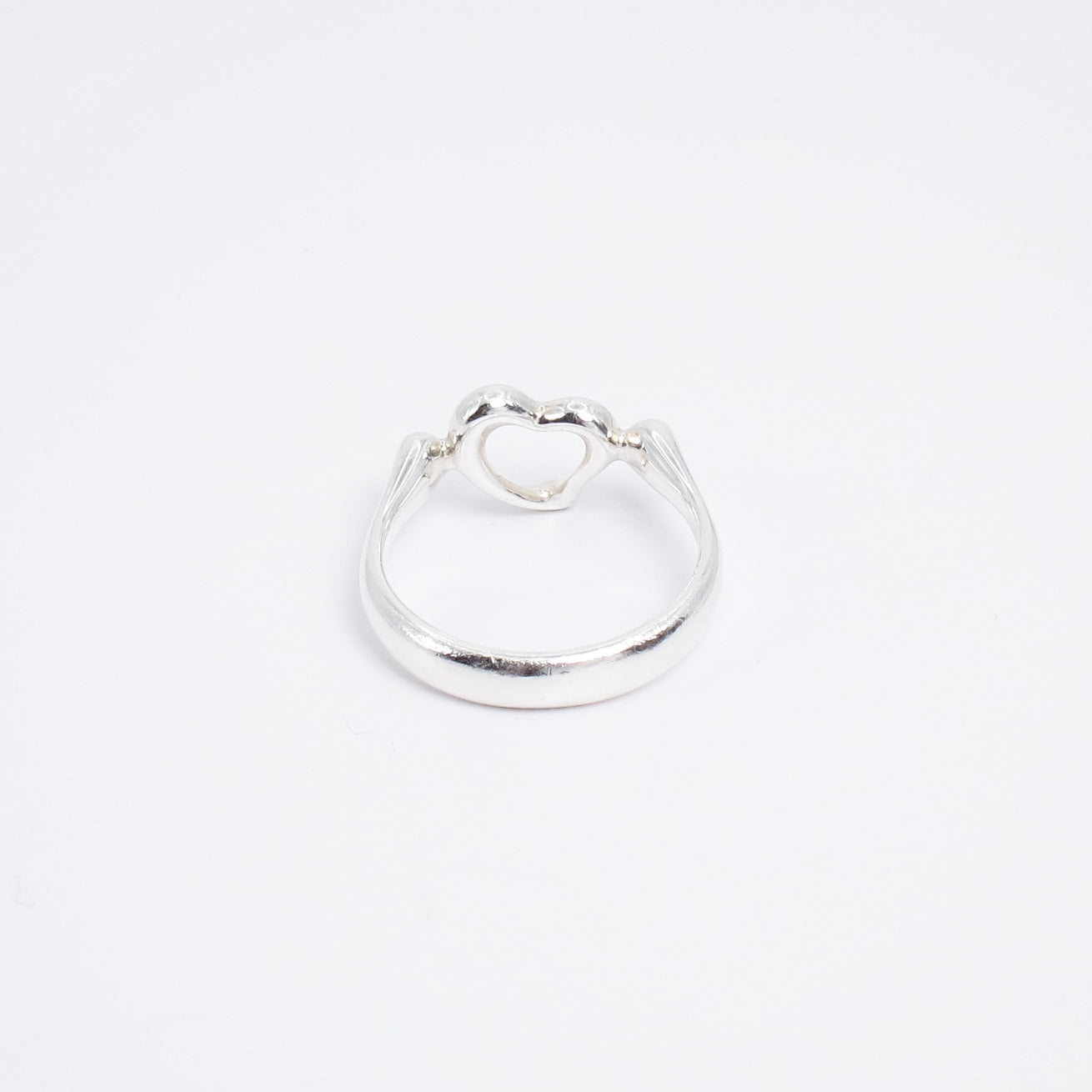 Tiffany Vintage Open Heart 925 Silver Ring