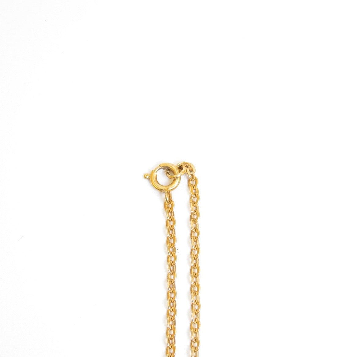Christian Dior Vintage Oval CD Logo Gold-Tone Necklace