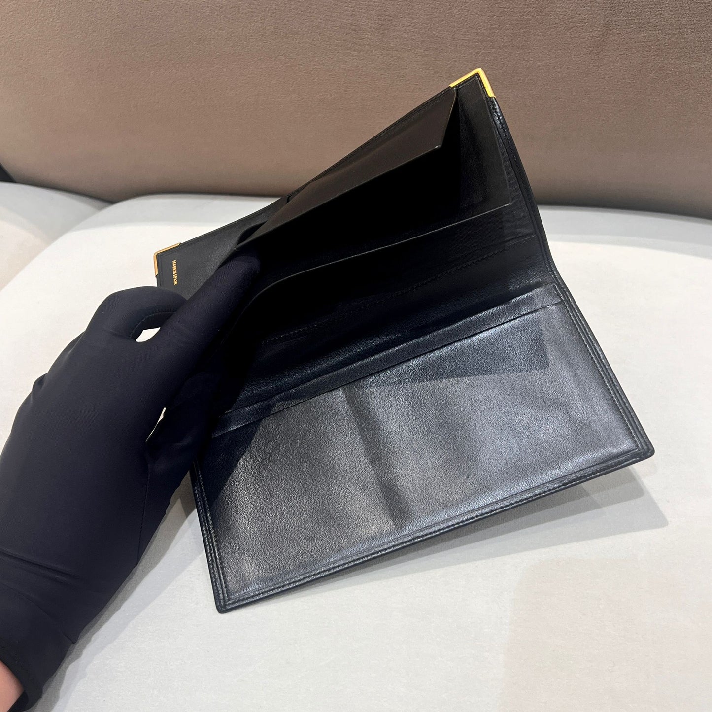 Givenchy Vintage 4G Logo Black Leather Long Wallet