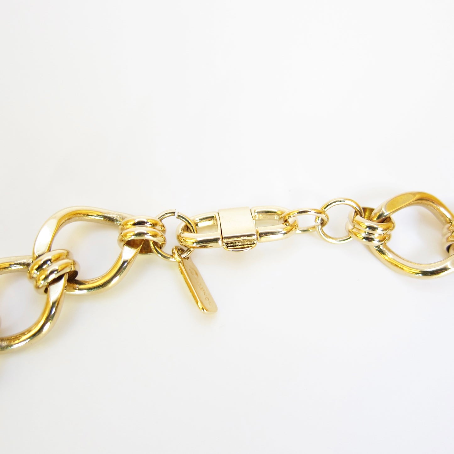 Monet Vintage Stylish Chain Golden Necklace