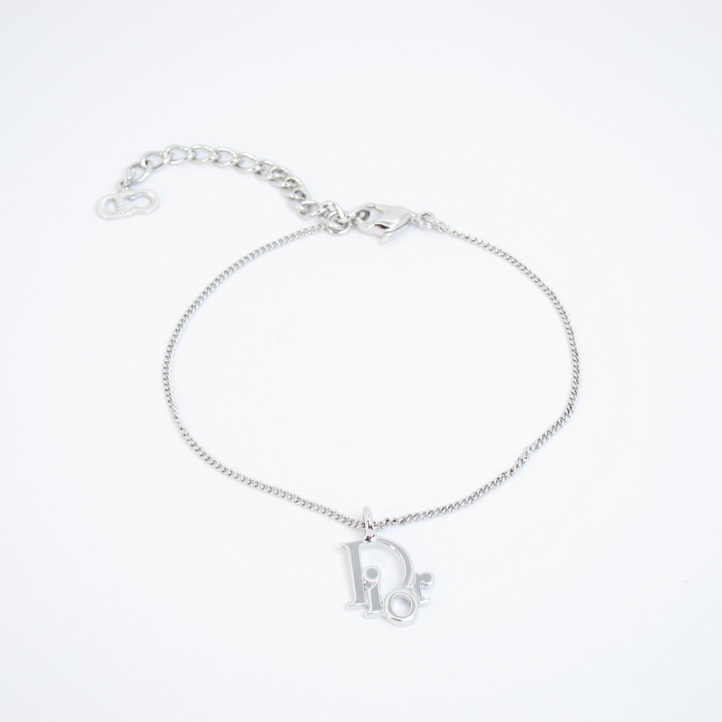 Christian Dior Vintage Dior Logo Silver Bracelet