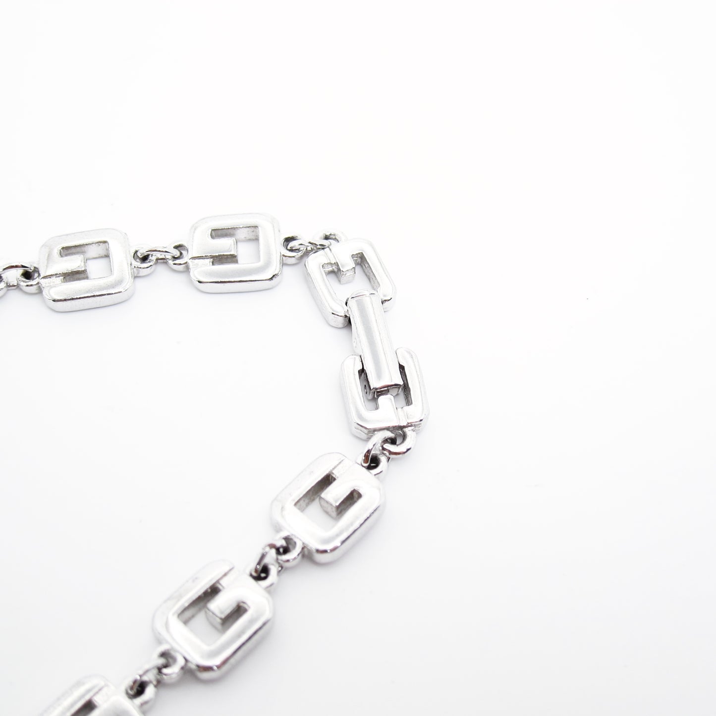 Givenchy Vintage G Logo Silver Necklace