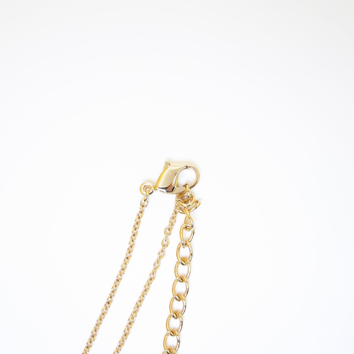 Christian Dior Vintage CD Logo in Heart Shape Golden Necklace