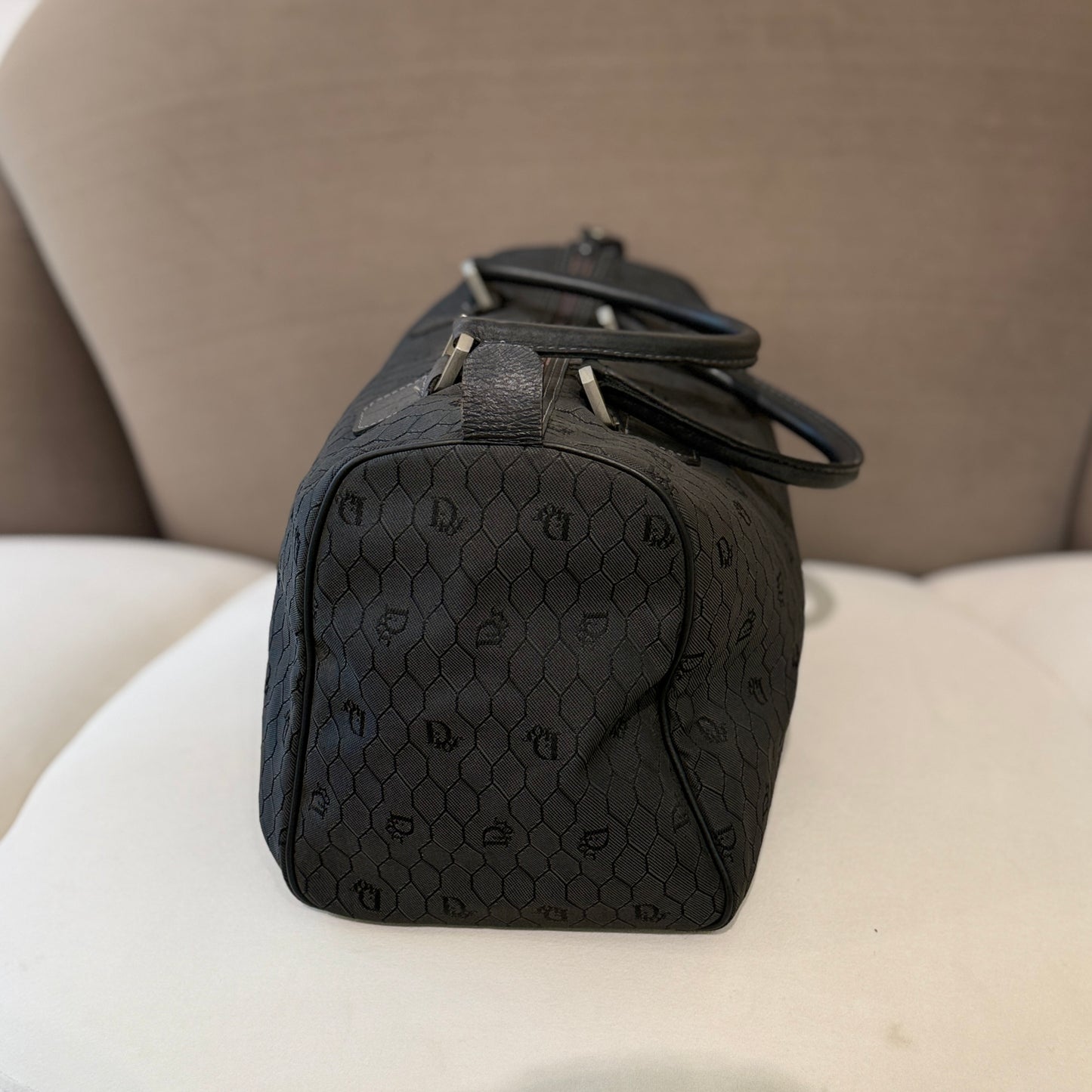 Christian Dior 蜂巢帆布波士頓包