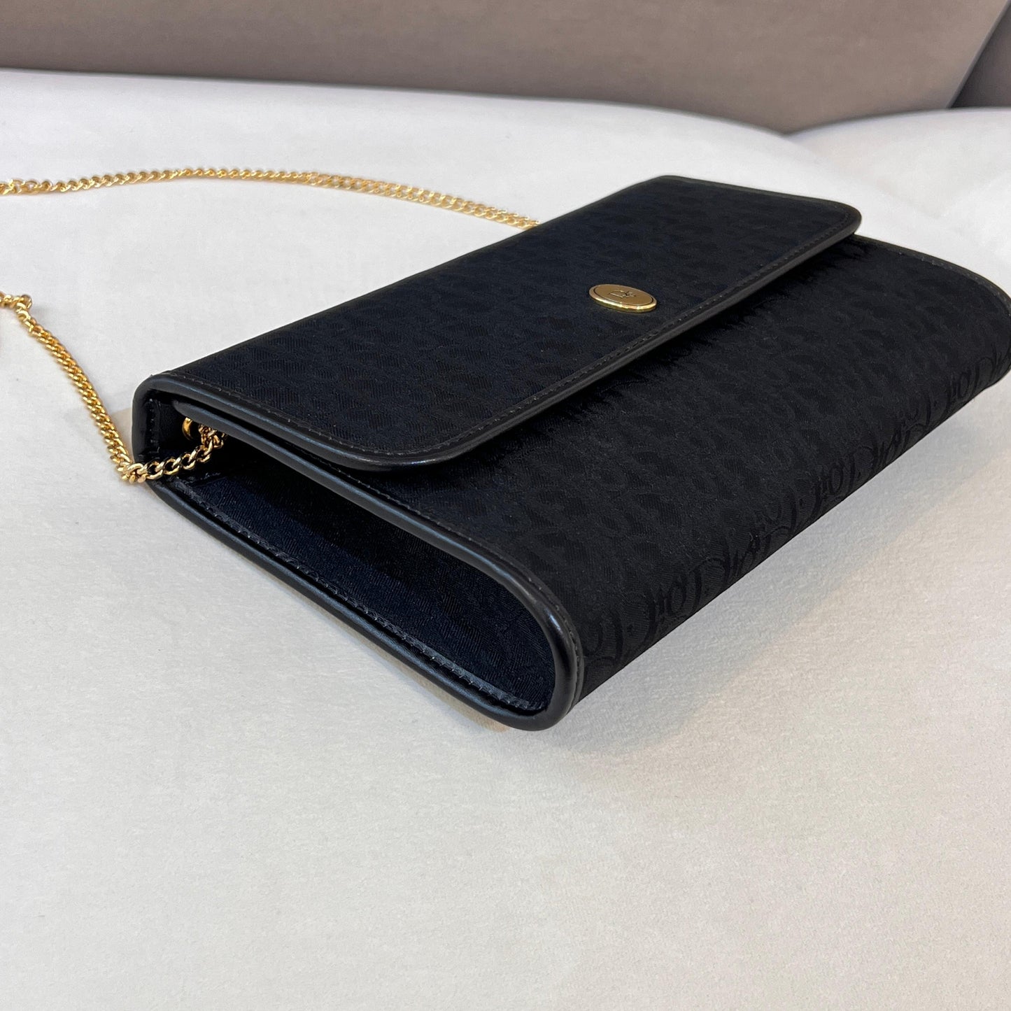 Christian Dior Vintage Trotter Chain Black Shoulder Bag