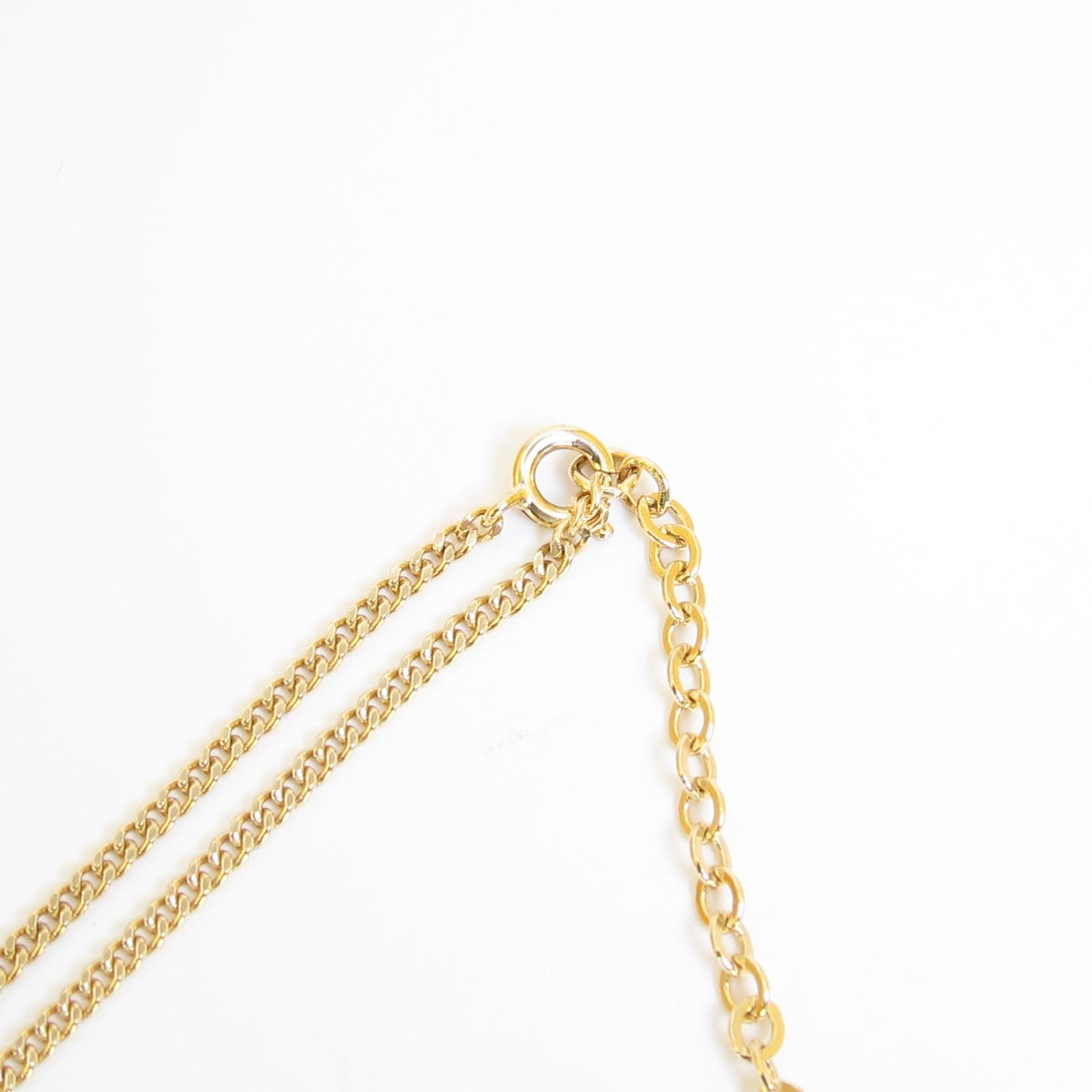 Christian Dior Vintage Rhombus with Rhinestone Golden Necklace