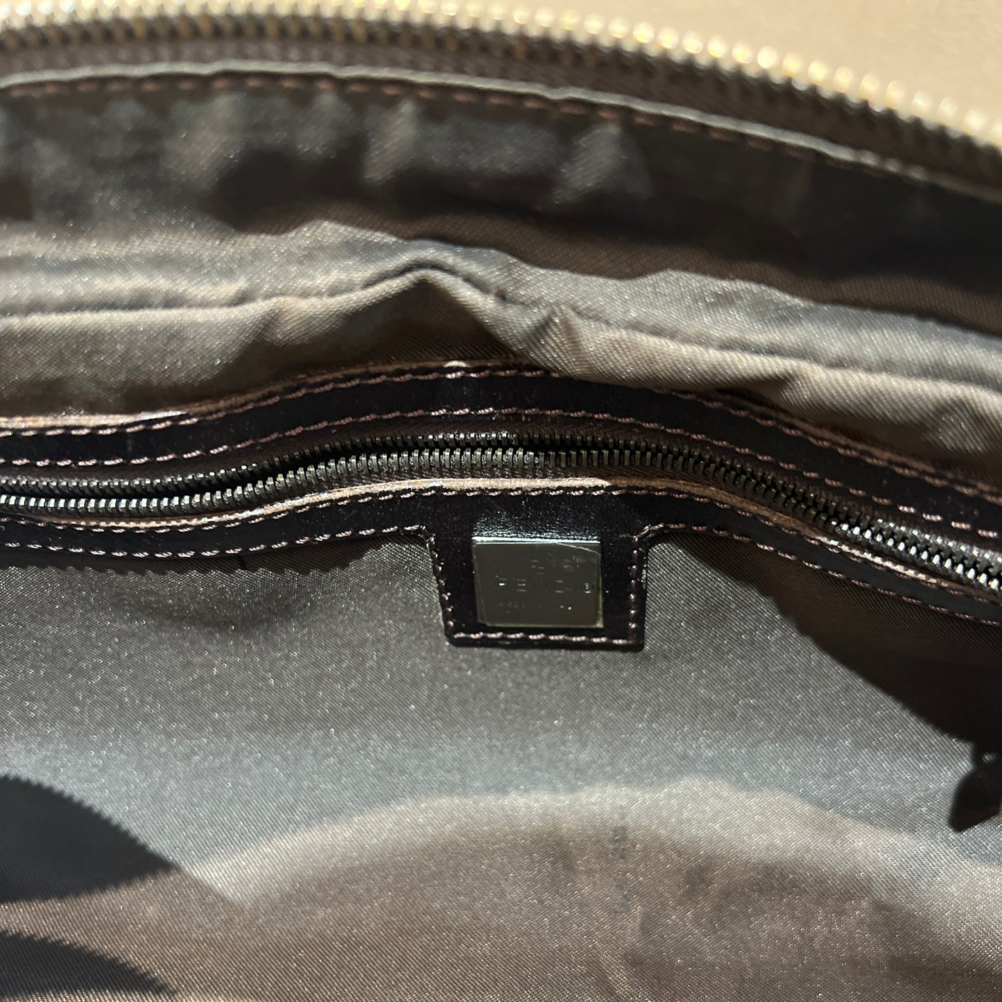 Fendi Vintage Double F Zucchino Handbag