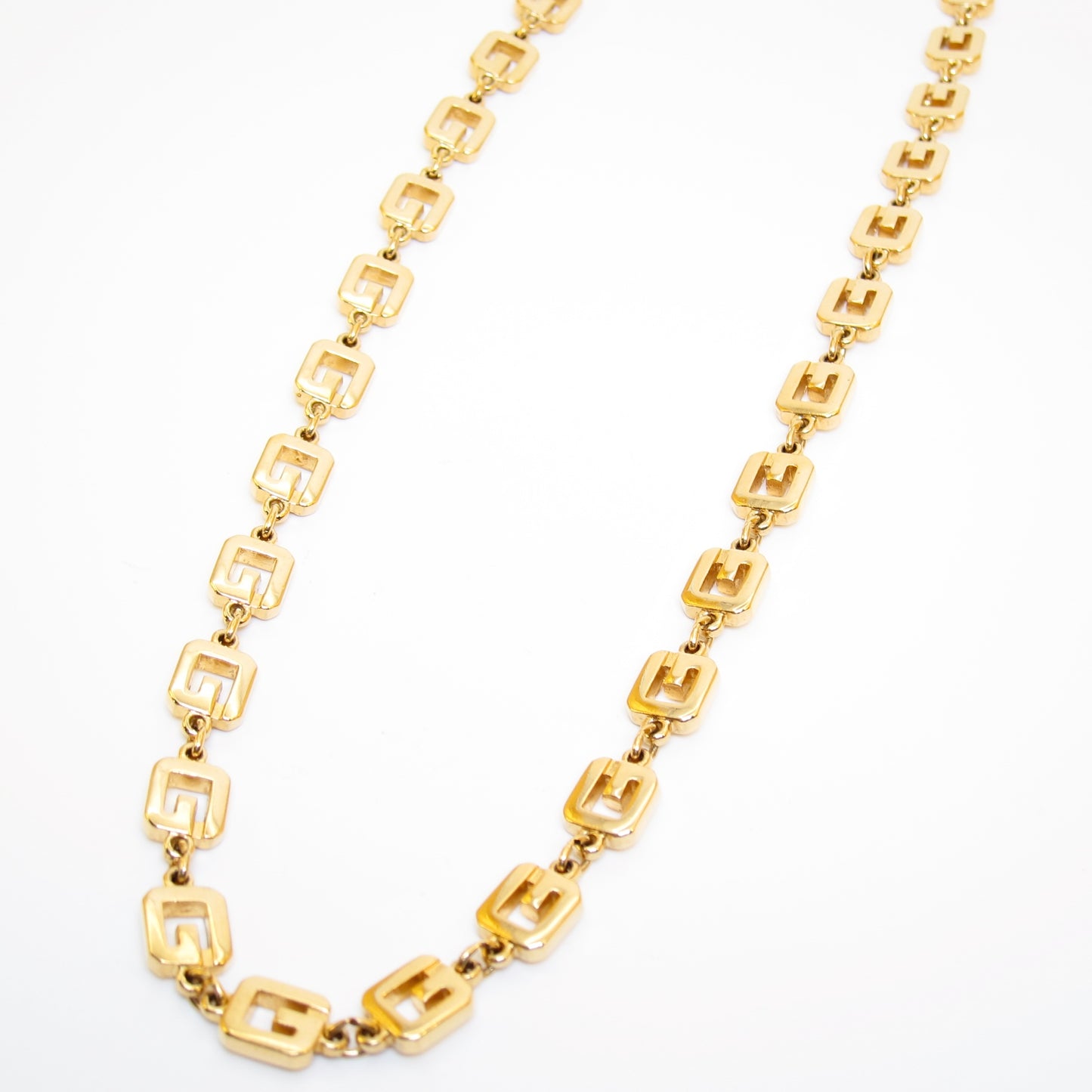 Givenchy Vintage G Logo Golden Long Necklace
