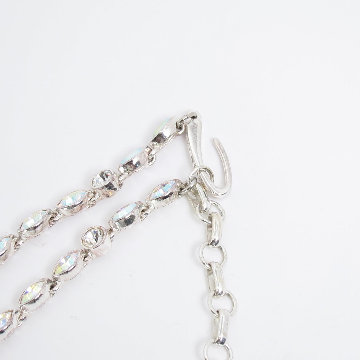 Givenchy Vintage Multi Color Stone Silver Necklace