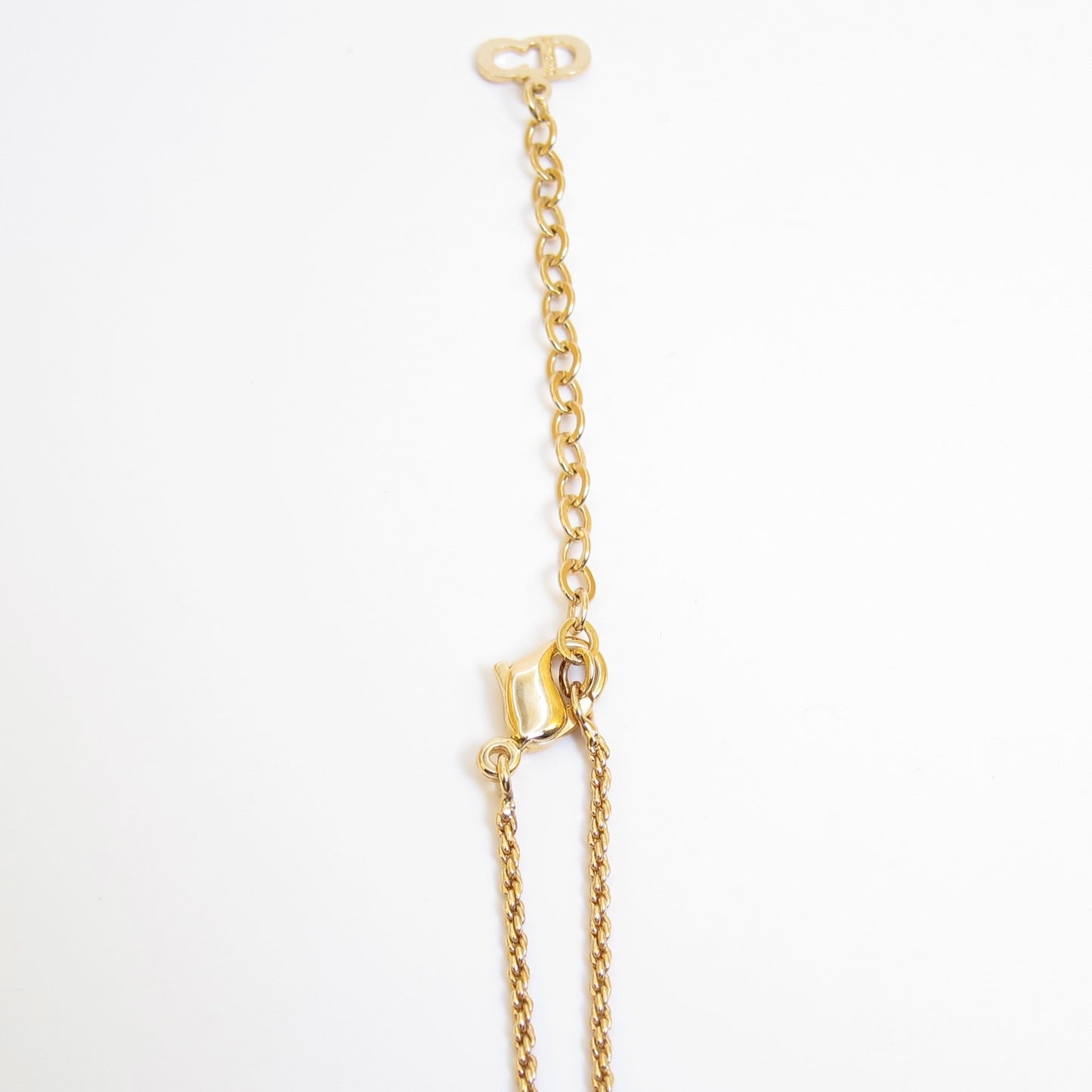 Christian Dior Vintage Dior Logo Golden Necklace