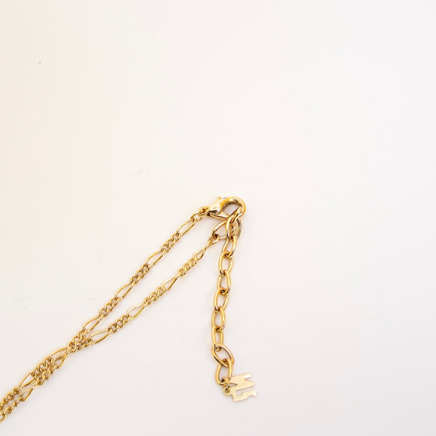 Nina Ricci Vintage NR Logo with Ribbon Golden Necklace