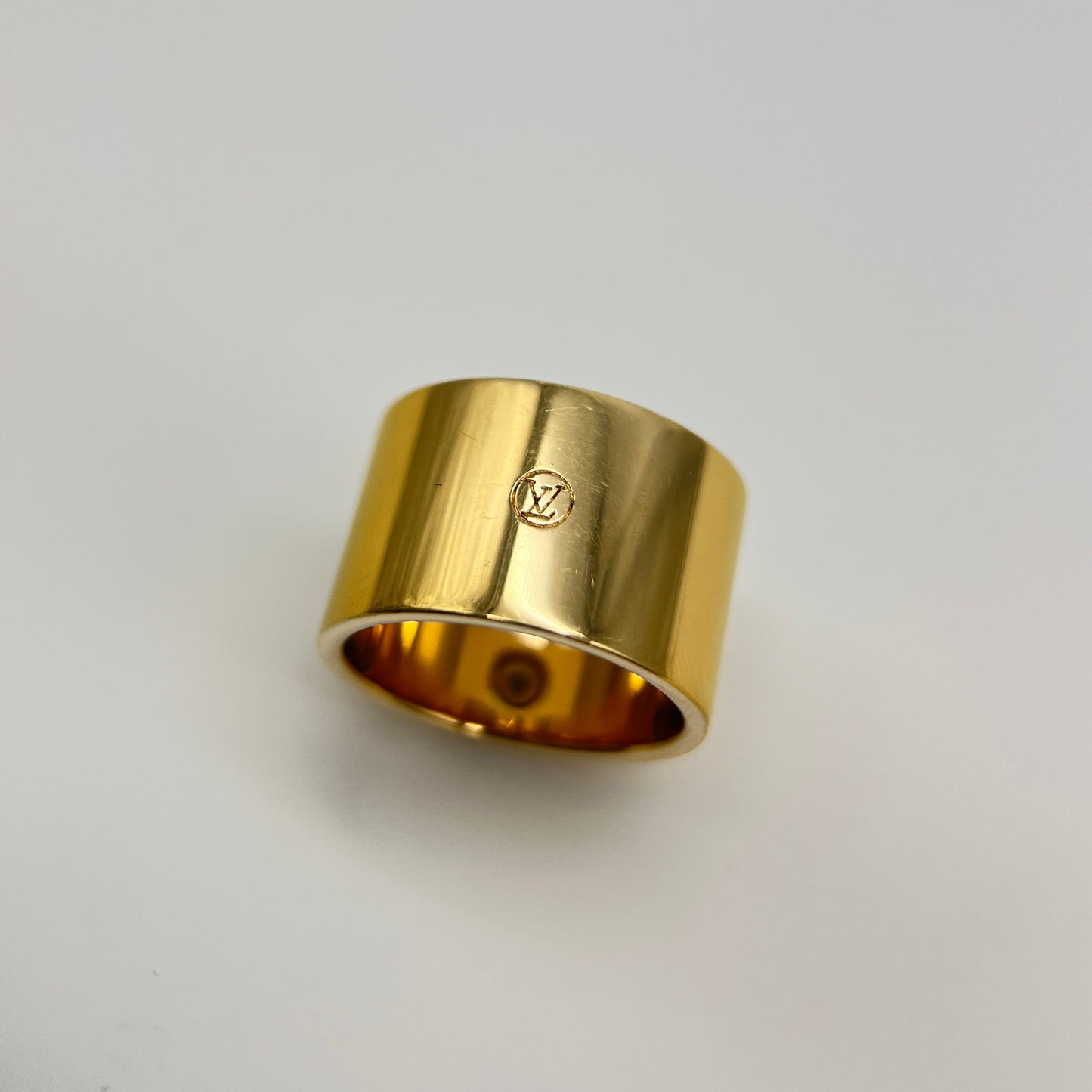 Louis Vuitton Two Tone V Logo Golden Ring#14