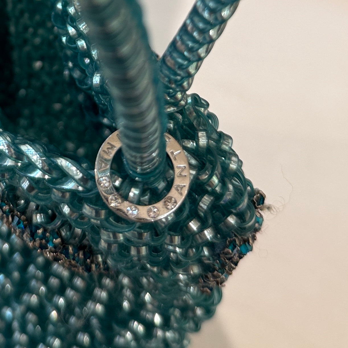 Anteprima Green Rabbit Motif Wire Bag