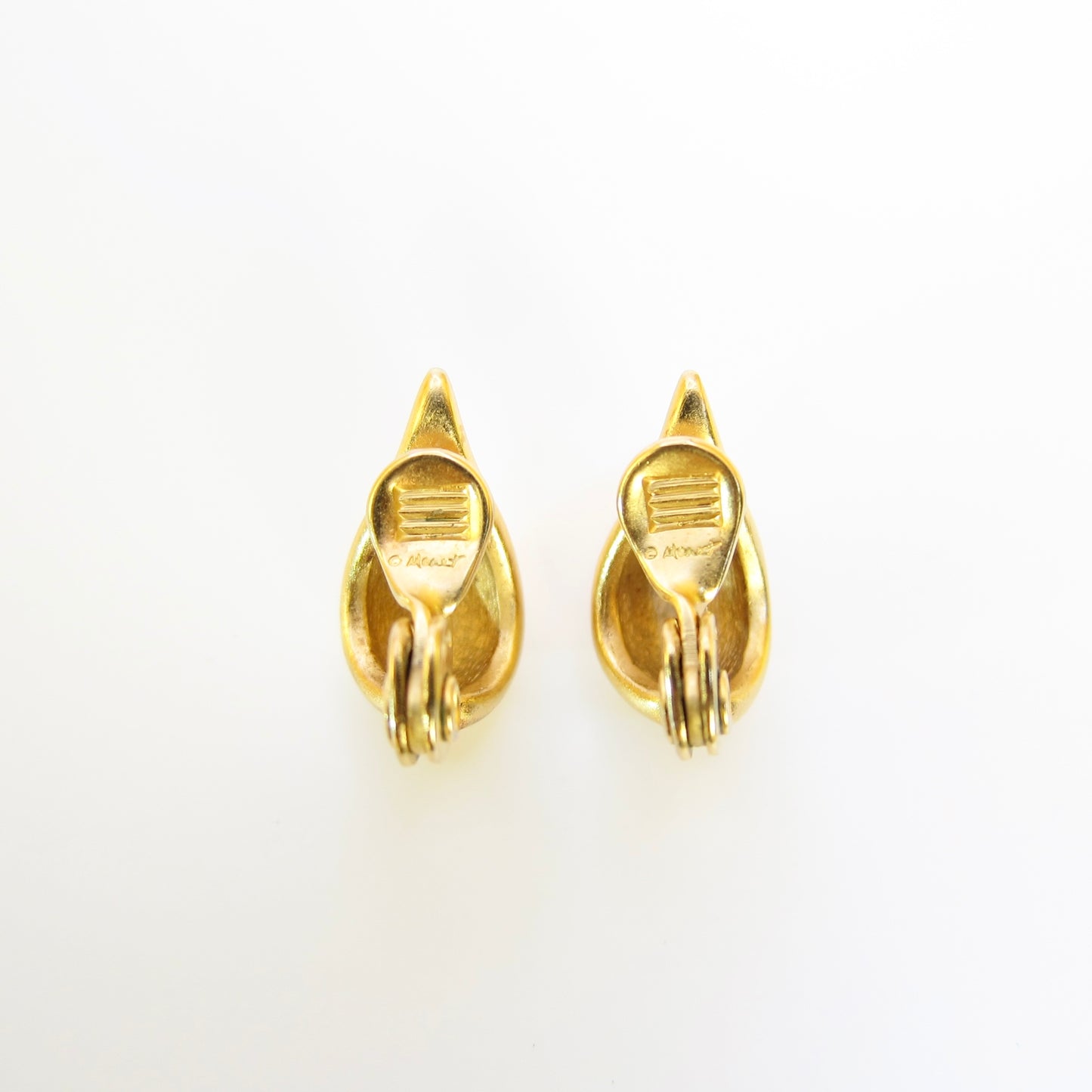 Monet Vintage Stylish Golden Clip-on Earrings