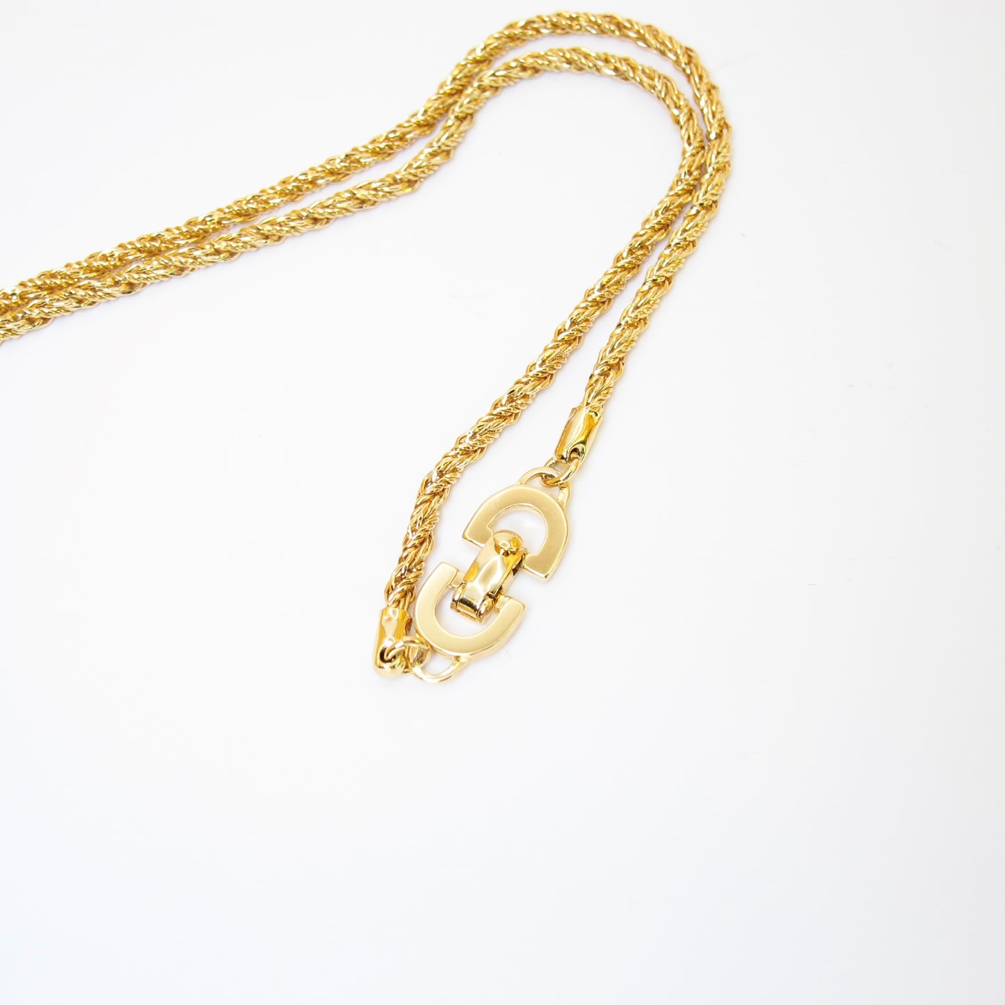 Christian Dior Vintage Stylish Golden Long Necklace