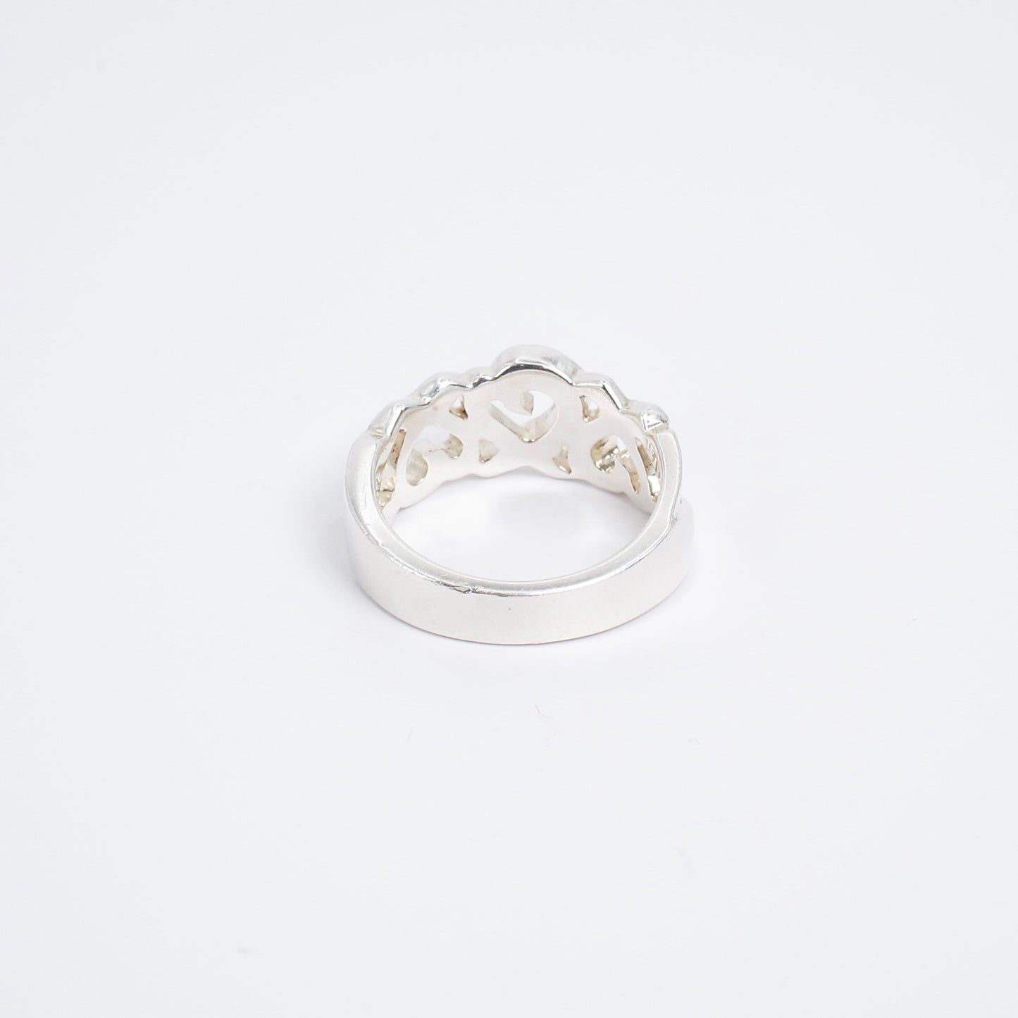 Tiffany Vintage Triple Loving Heart 925 Silver Ring