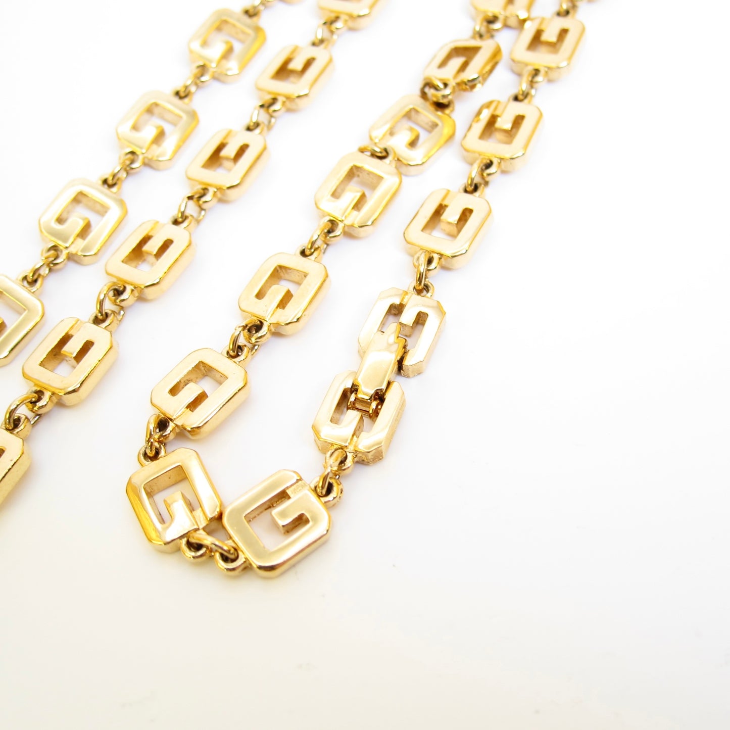 Givenchy Vintage G Logo Golden Long Necklace