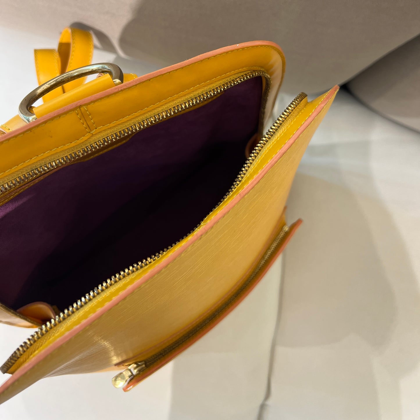 Louis Vuitton Vintage Yellow Epi Gobelins Backpack