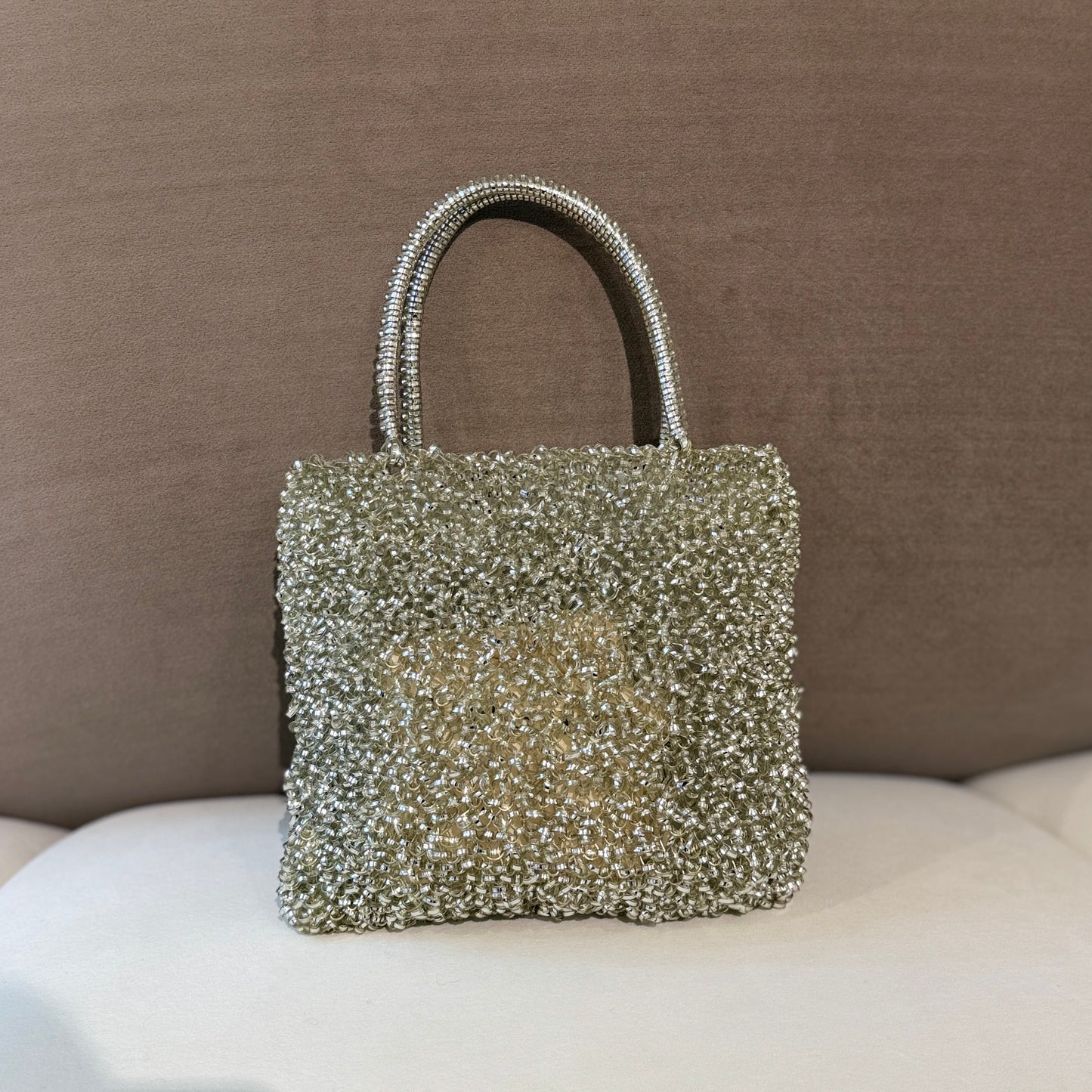 Anteprima Silver Wire Clover Motif Handbag
